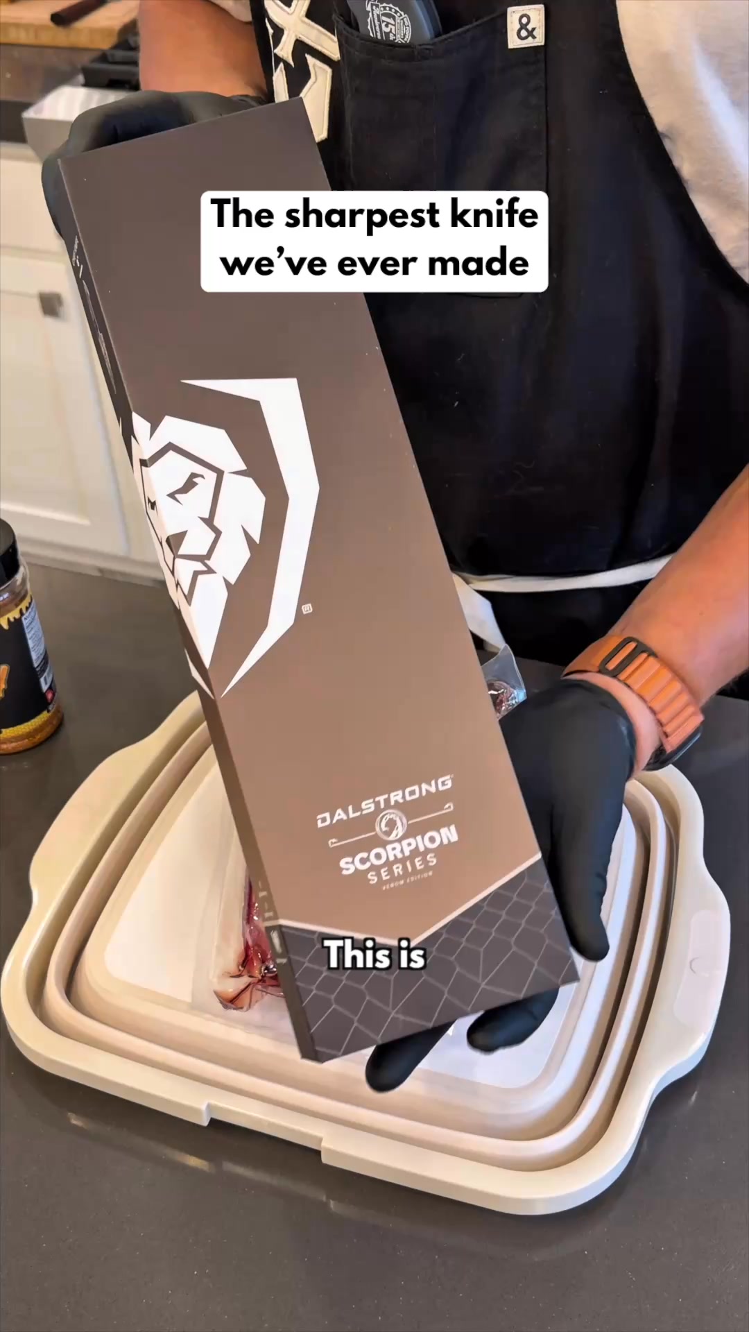 Next-level precision in the kitchen with the Scorpion Series 8″ Venom Edition Chef Knife — forged on proprietary Japanese V12 Ultra™ steel and wrapped in 69 layers of striking Damascus for ultra-smooth slicing through me