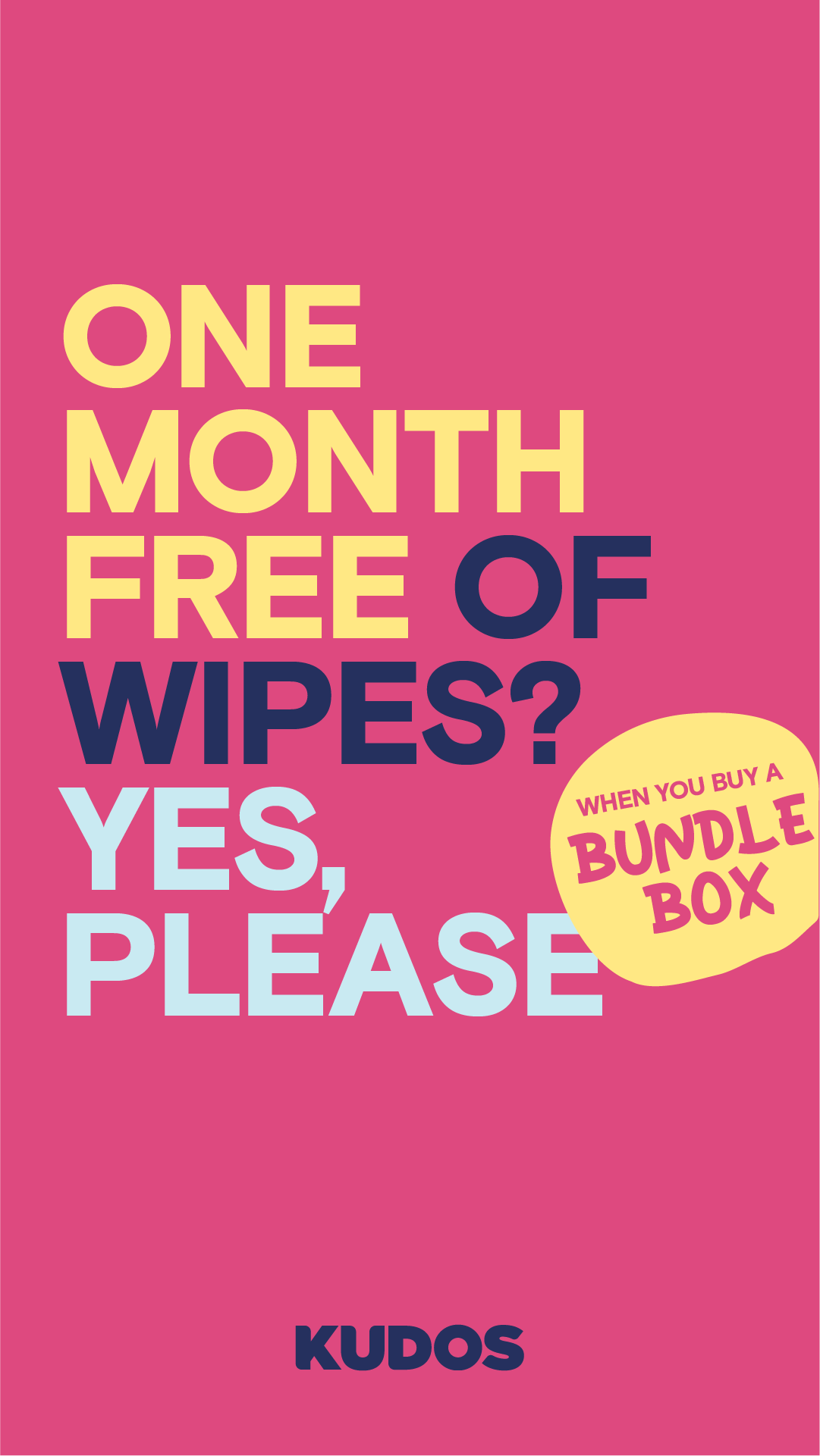 What's better than Kudos award-winning, first-of-its-kind, 100% cotton-lined (not plastic!) diapers? FREE Kudos EWG-verified, plastic-free, compostable wet wipes! 

They're extra thick with performance grip so you can re