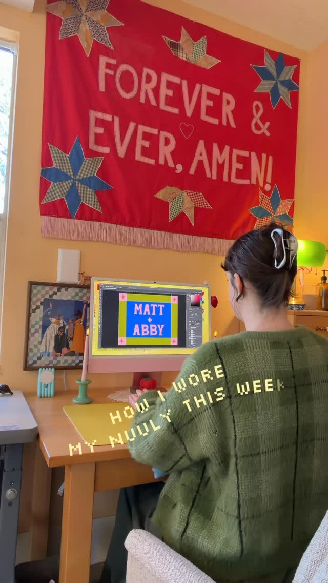 mostly working in the studio in my comfy cuuutie @nuuly this month :-) 🌷🕯️ my closet list is linked w all the specific pieces! #cluubnuuly #nuulypartner #nuuly