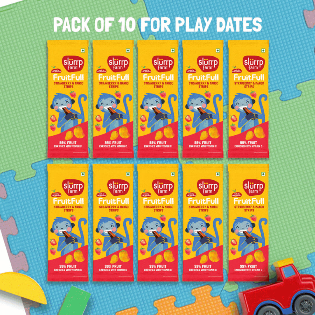 Try our all-new FruitFull Strips, made with 99% Fruit, enriched with Vitamin C, and available in two yummy flavours: Mango and Strawberry! 🍓🥭
