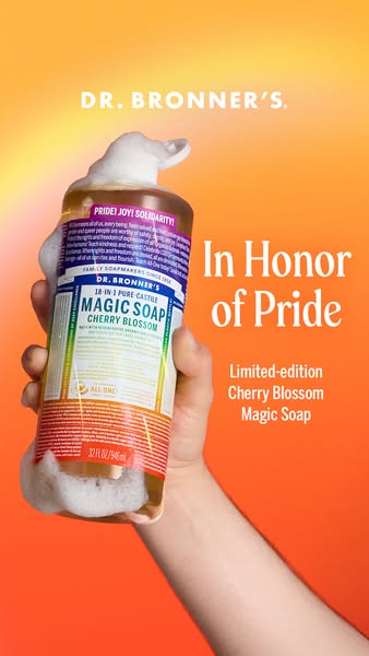 Cherry Blossom Pride Label - Pure-Castile Magic Soap