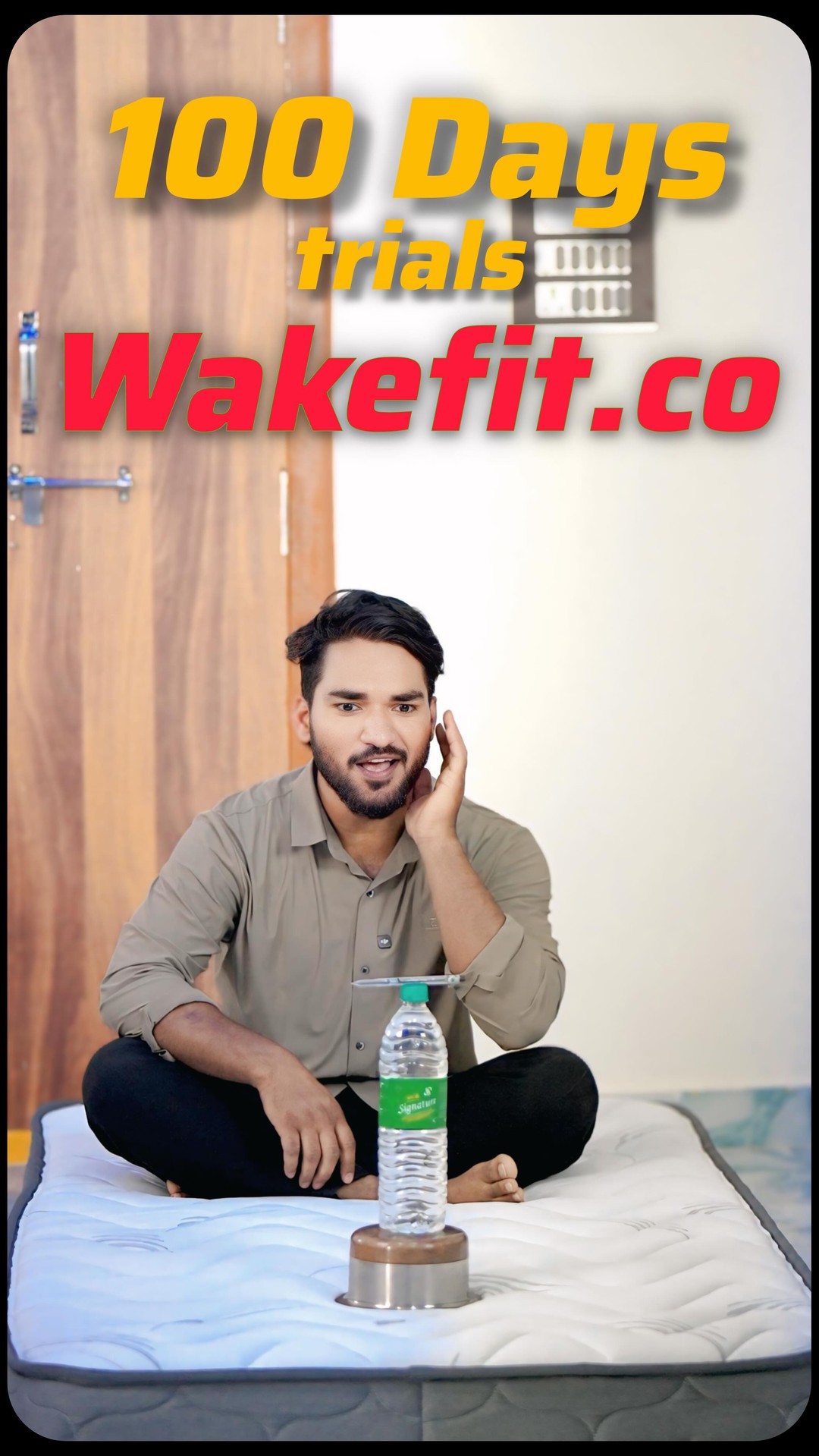 నువ్వు ఇది నమ్మలేవు! 

Wakefit Orthopedic Mattress
Its Shapesense Technology, aligns perfectly with the spine and offers incredible back support.

100-Night Free Trial
10 Years Warranty

👉 visit wakefit.co and get minimu