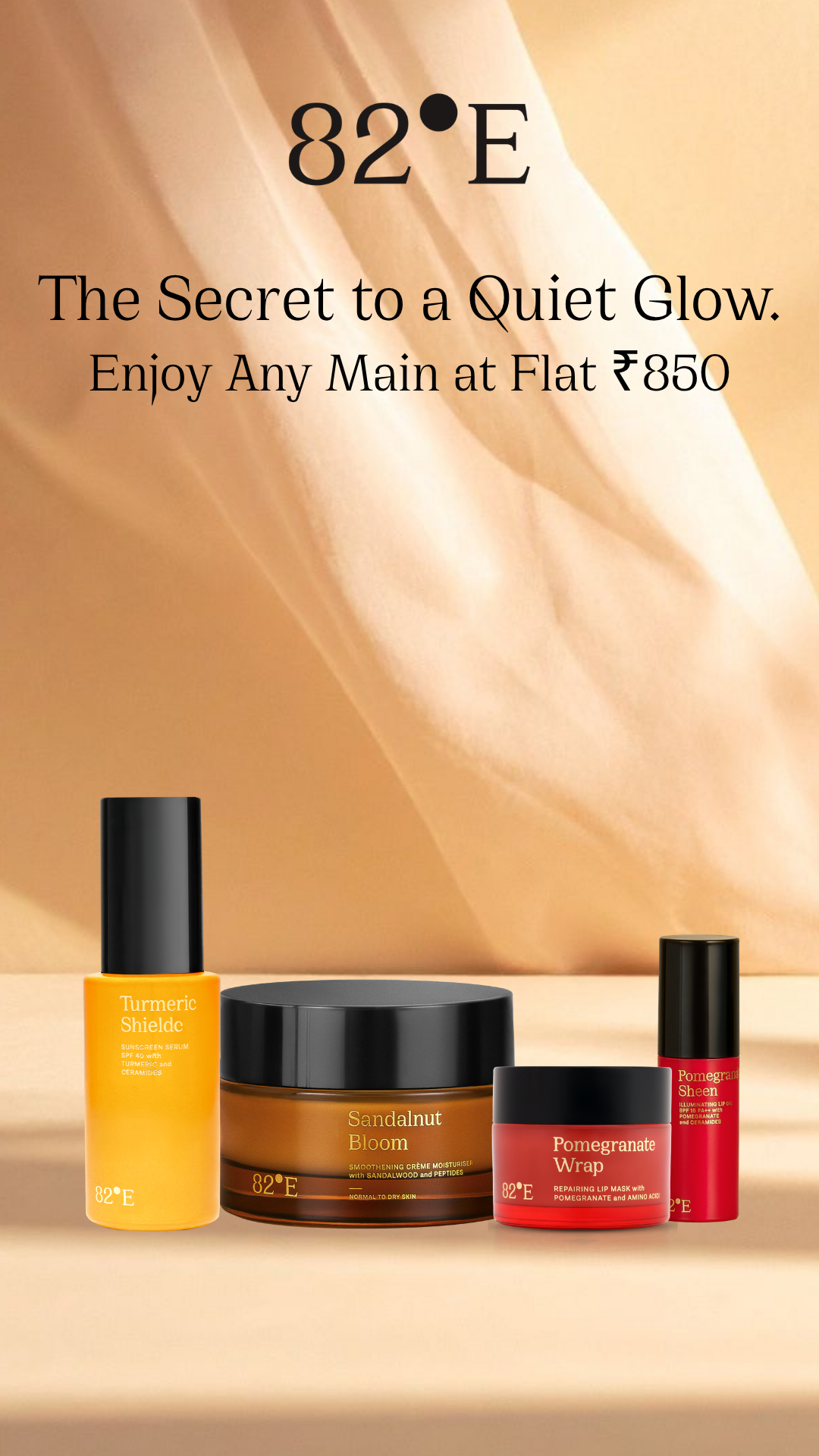 Your 82°E full-size favorites are now just ₹850 each. ✨ Restock your daily skincare rituals at this exclusive slashed price before inventory runs out, elevate your daily skincare routine today.