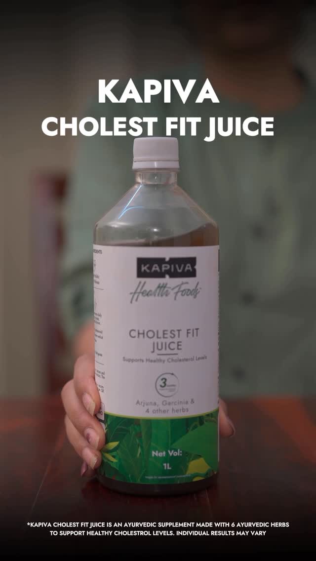 Cholesterol doesn’t just affect your heart - it affects how you breathe, how you move, how you live.

As a nutritionist, alongside diet and lifestyle, I recommend Kapiva Cholest Fit Juice for that extra support your body