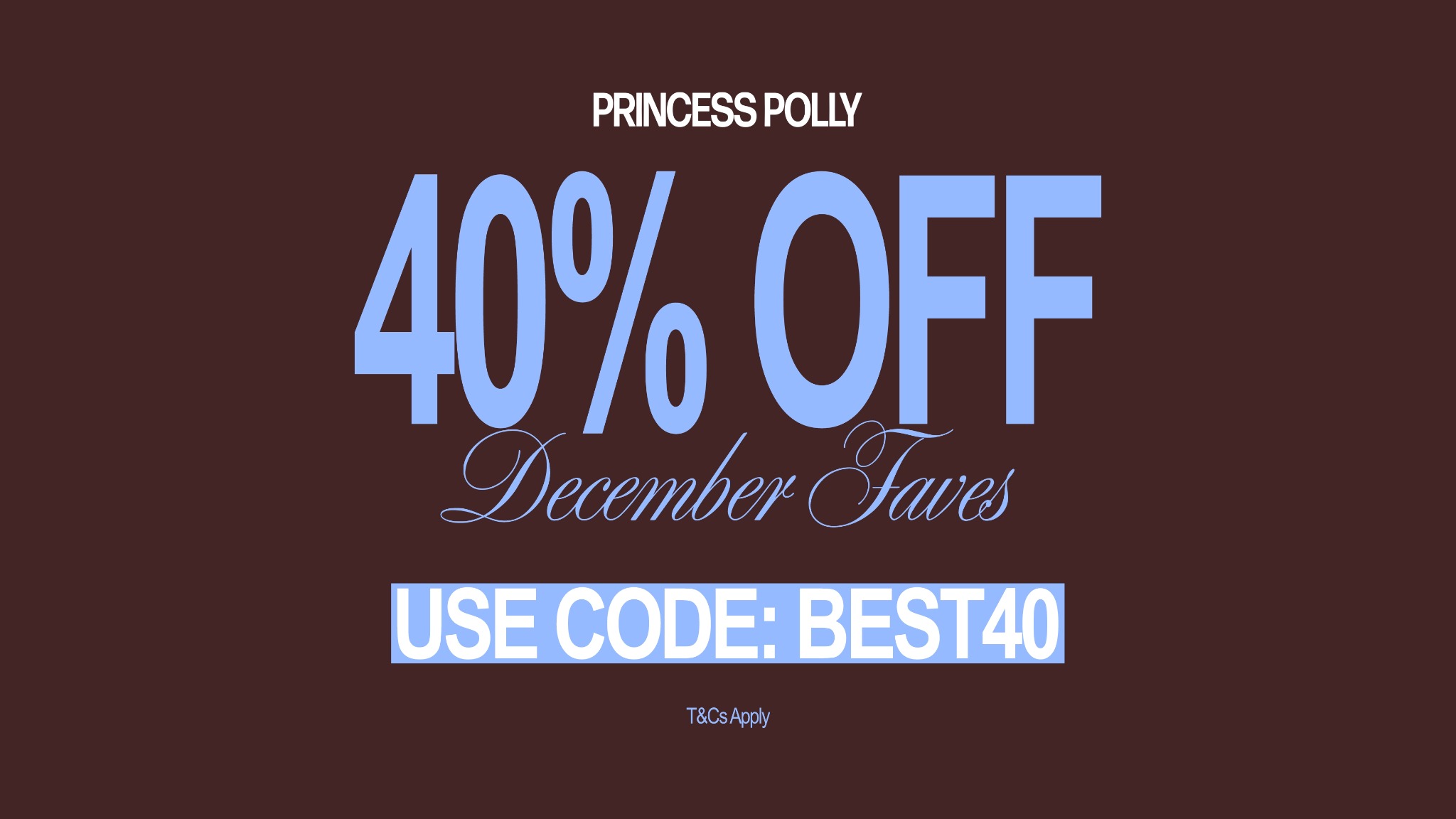 Yes it's real 🫶 You can get 40% off wardrobe classics with code BEST40 now. RUN to checkout & shop your Princess Polly faves!