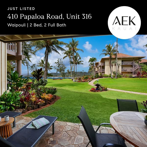 Lae Nani is a lush oceanfront resort on Kauai's Royal Coconut Coast. This turnkey, fully furnished 2BR/2BA lawn-level condo offers stunning white-water ocean views, a spacious lanai, and vintage Hawaiian charm. Enjoy a h