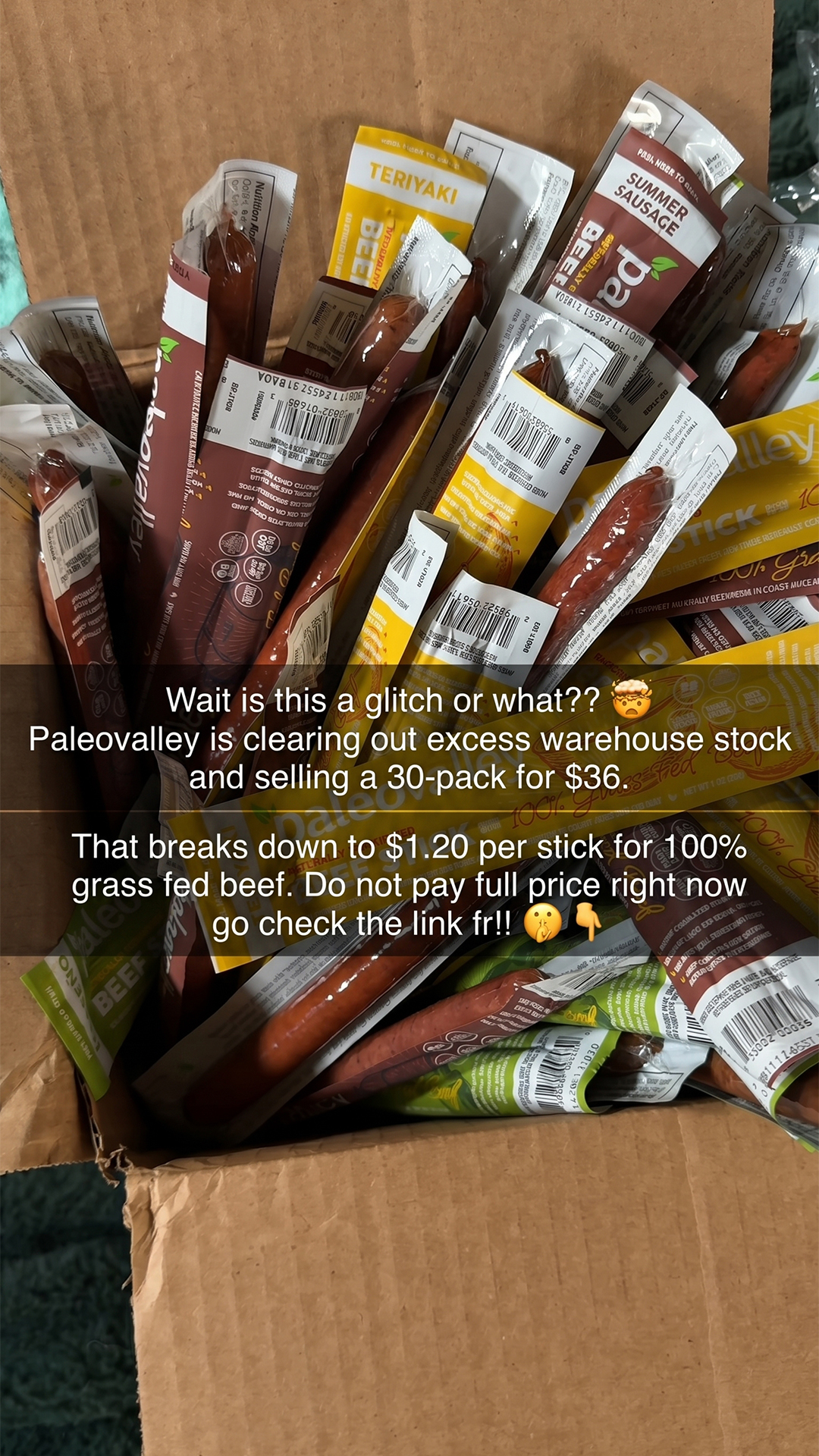 100% Grass Fed Beef Sticks