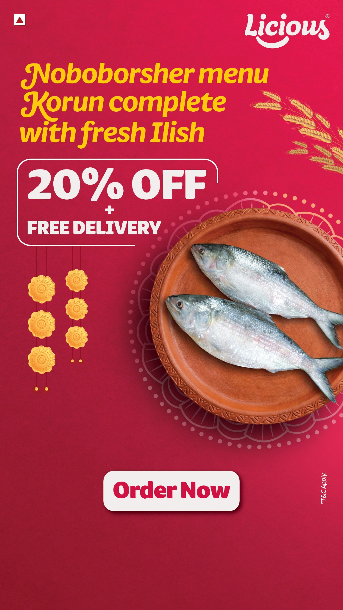 Noboborsher ashol shad – fresh Ilish diye. Licious e paben 20% off + free delivery. Aajkei order korun.