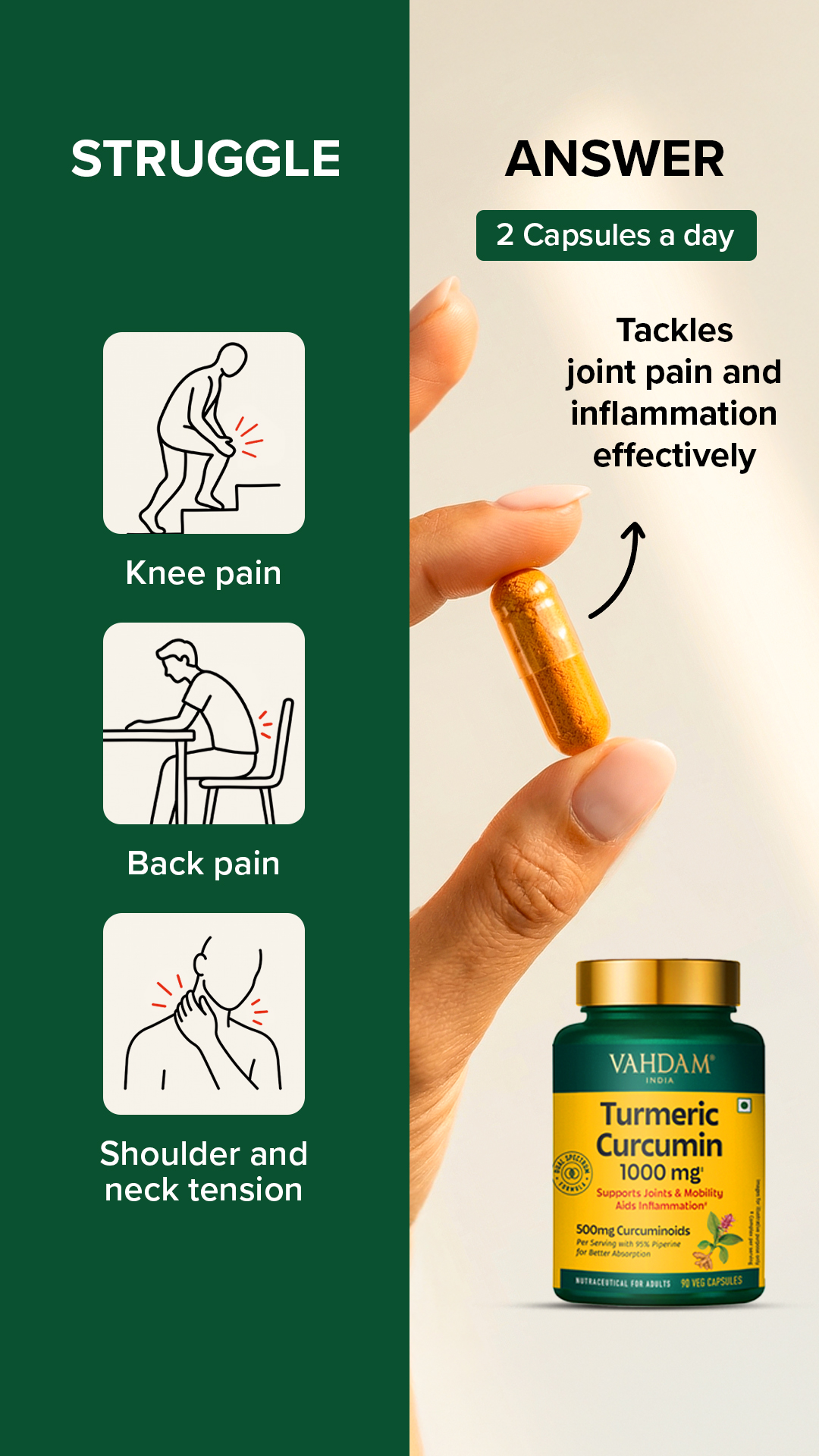 500mg Curcumin for Joint Relief