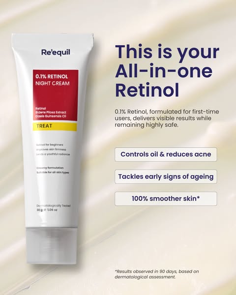Beginner-friendly Re'equil 0.1% Retinol Night Cream