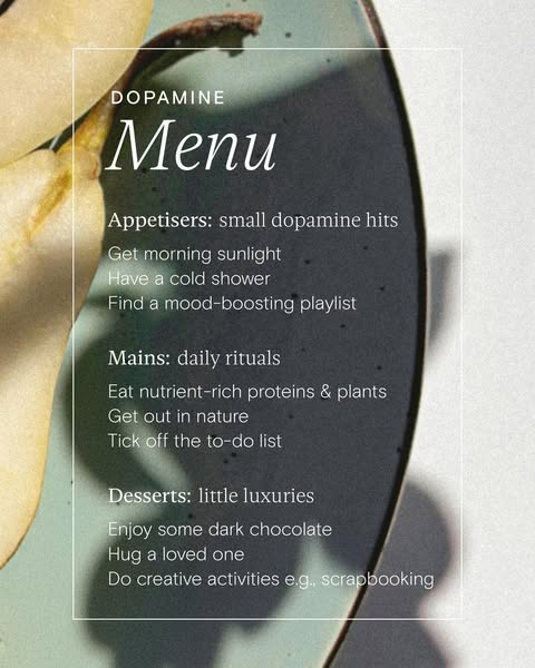 Your daily dose of dopamine. A simple menu for better mood, more energy, and a clearer mind. Pick your plate 💛