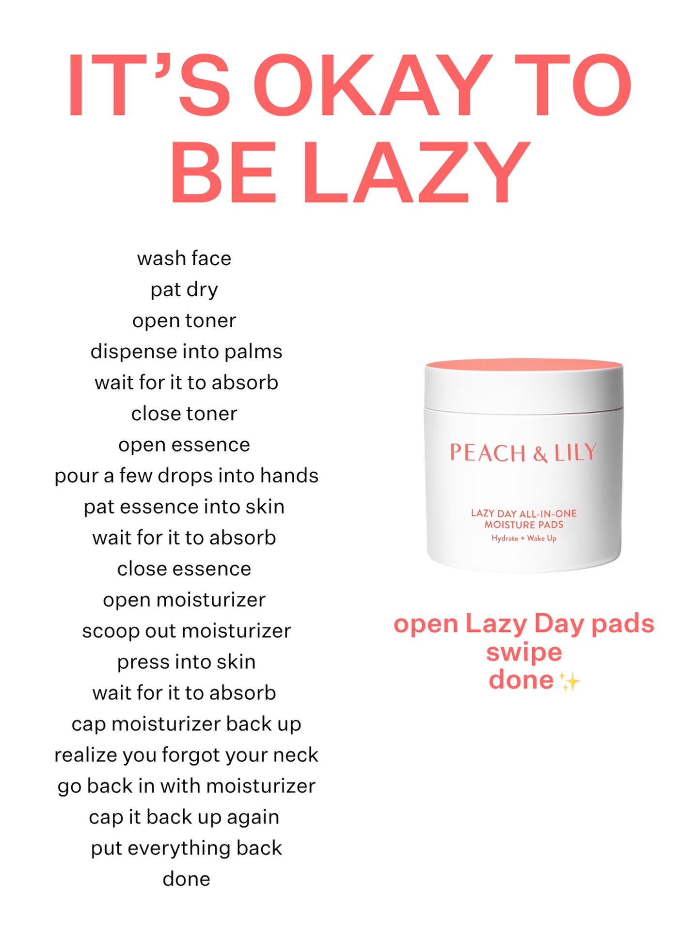Lazy Day All-In-One Moisture Pads for Face | Peach & Lily