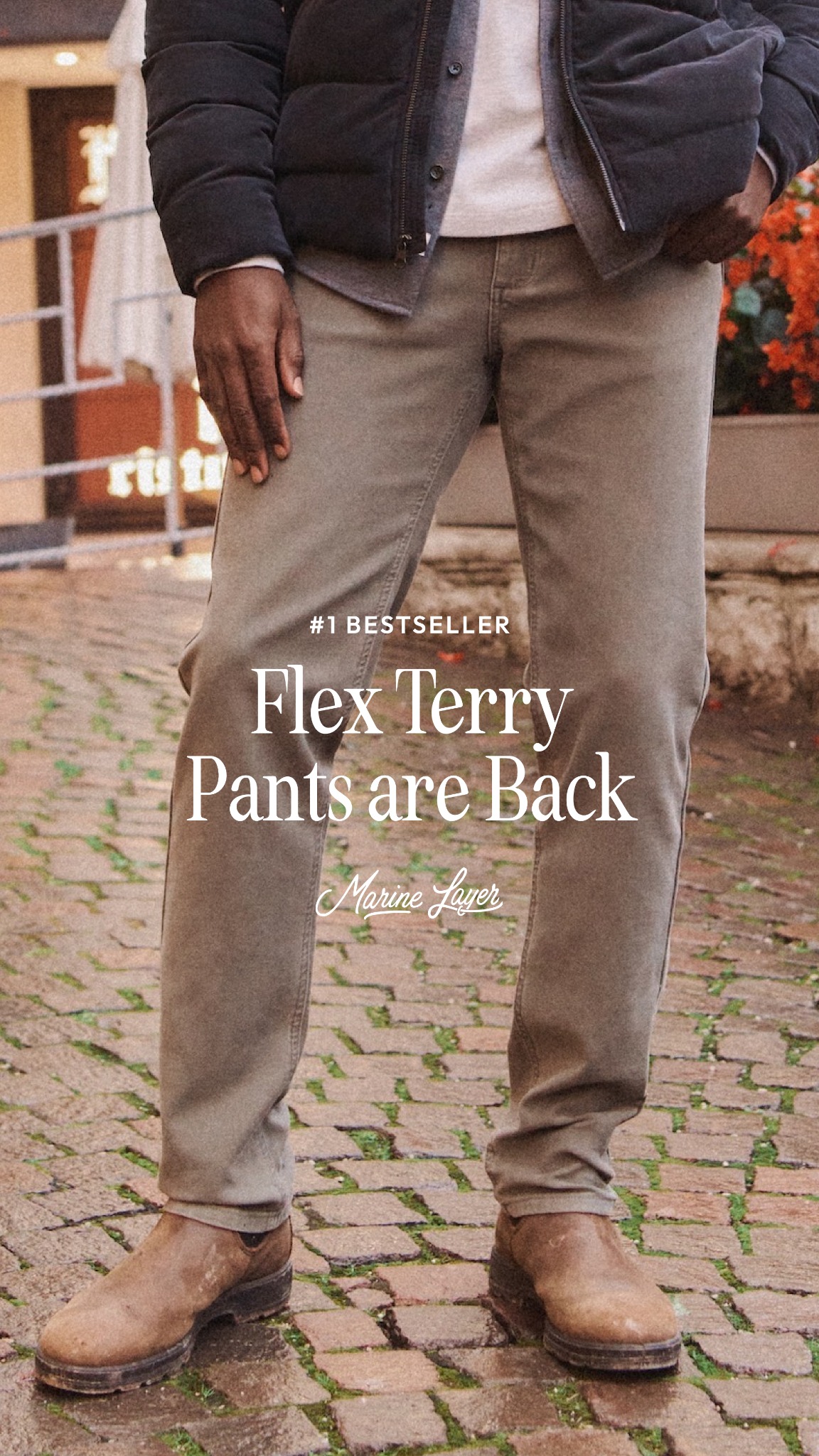 WARNING: Flex Terry pants are so stretchy and stylish, they ruin all other pants. Wear them at your own risk.