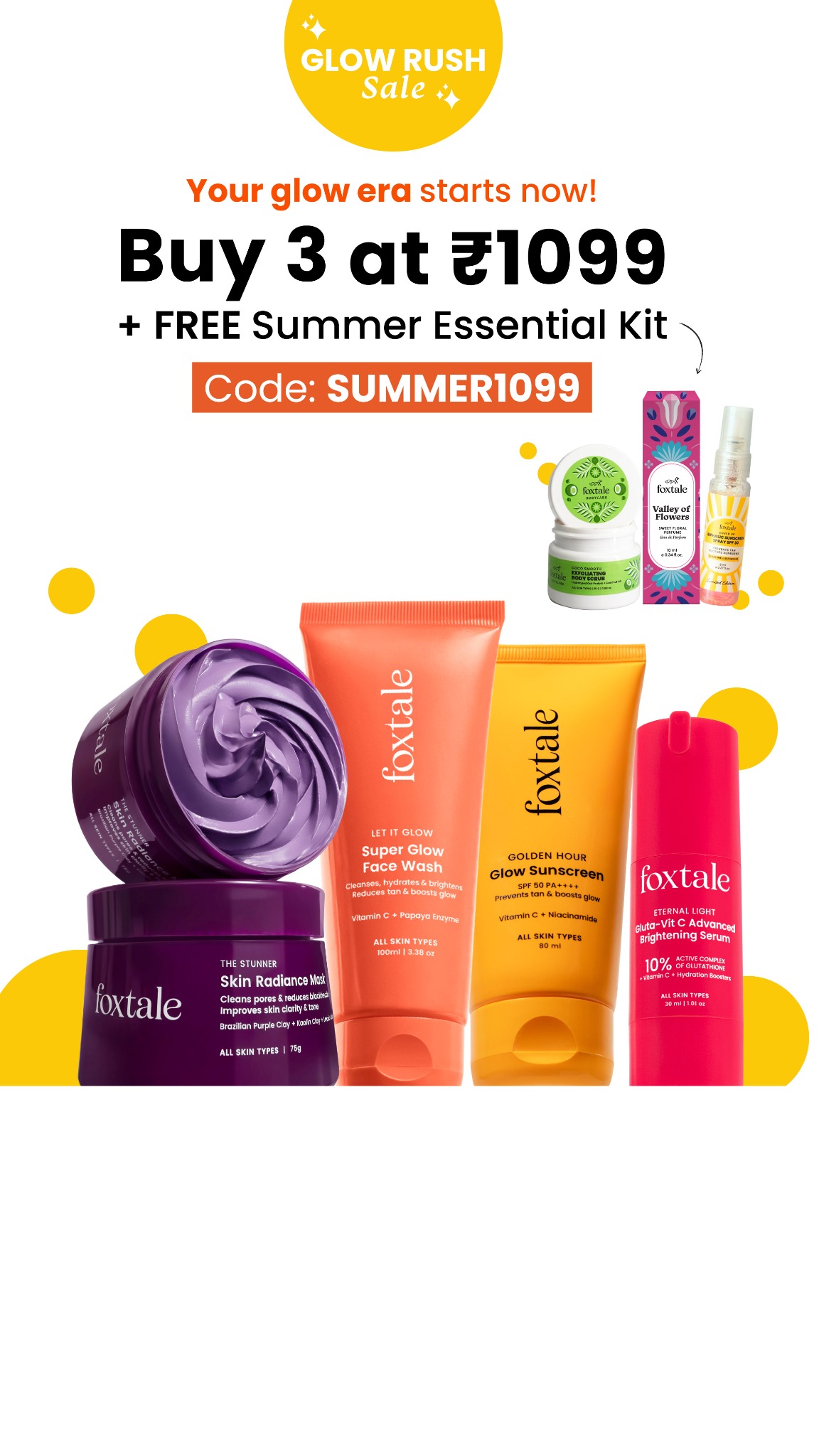 Buy 2 @ ₹1099 + FREE Summer Essential Kit