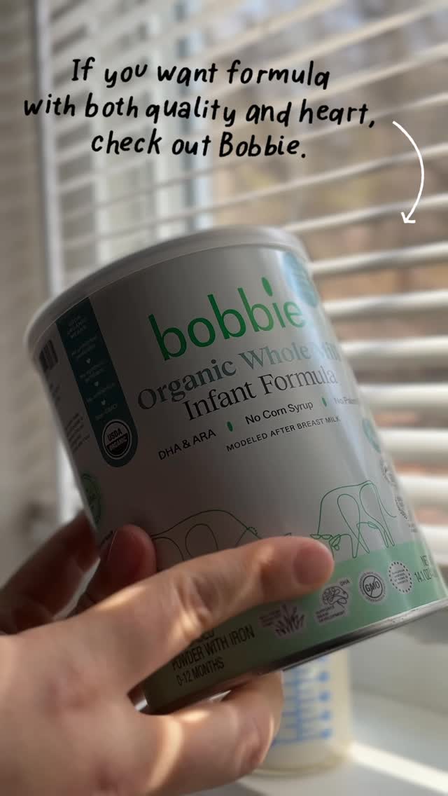 More than formula 🤍 @bobbie supports parents through it all. With clean ingredients, quality you can trust, and a mission that truly cares. #bobbiepartner