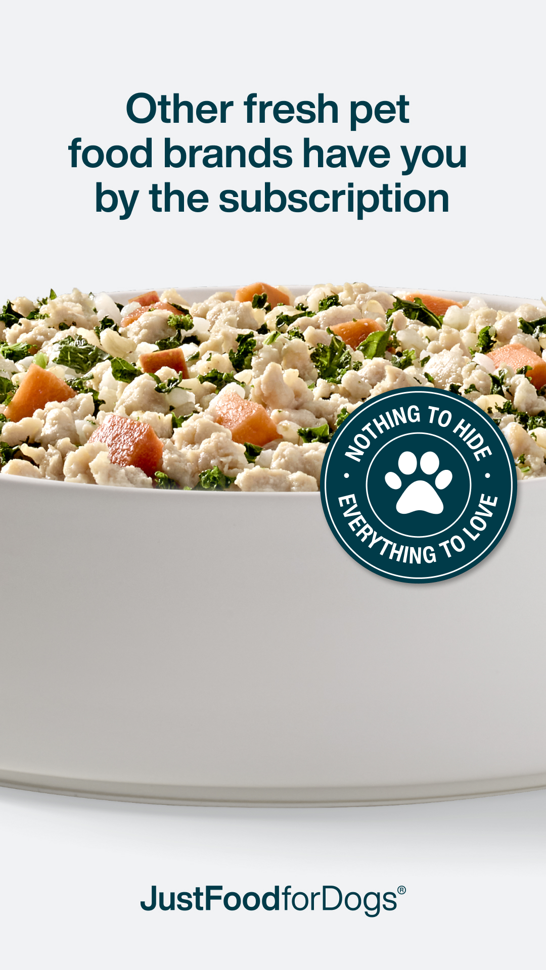 We believe your dog’s food should be an open book 📖 From ingredients to pricing, we show you everything—no secrets, ever.