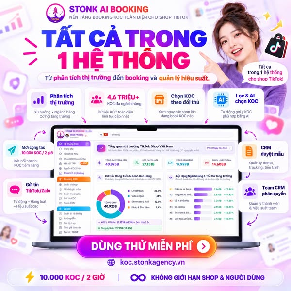 TẠI SAO PHẢI DÙNG NHIỀU PHẦN MỀM CHO MỘT QUY TRÌNH BOOKING?
MỘT TOOL XEM DATA.
MỘT TOOL TÌM KOC.
MỘT TOOL GỬI LỜI MỜI.
EXCEL QUẢN LÝ MẪU.
ZALO CHĂM CREATOR.
THÊM MỘT FILE ĐỂ QUẢN LÝ NHÂN SỰ.
Đây là lý do càng Scale, vận 