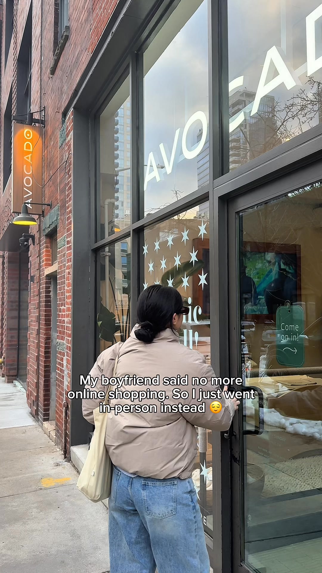 "My boyfriend said I can’t shop online anymore… so I went to Avocado instead" 😉