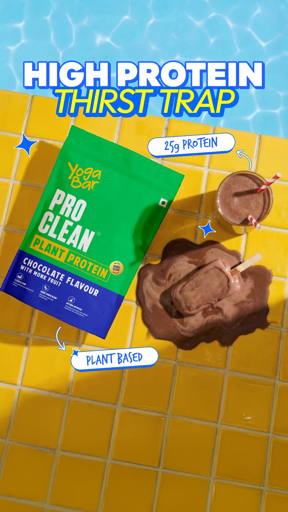 25g Complete Plant Protein for Your Morning.

Finally, a plant protein that makes your morning shake easy to digest! Yogabar's Plant Protein is lactose-free, zero-sugar (Monk Fruit), and uses gut-friendly herbs.