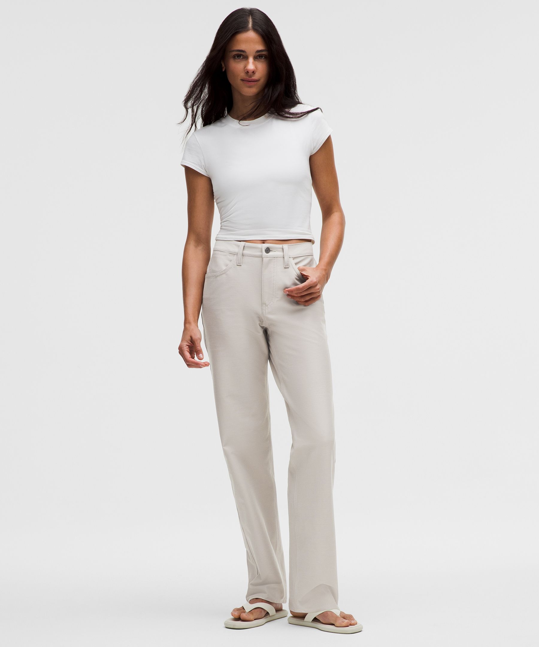 Step into a new everyday pant with just-right flex.