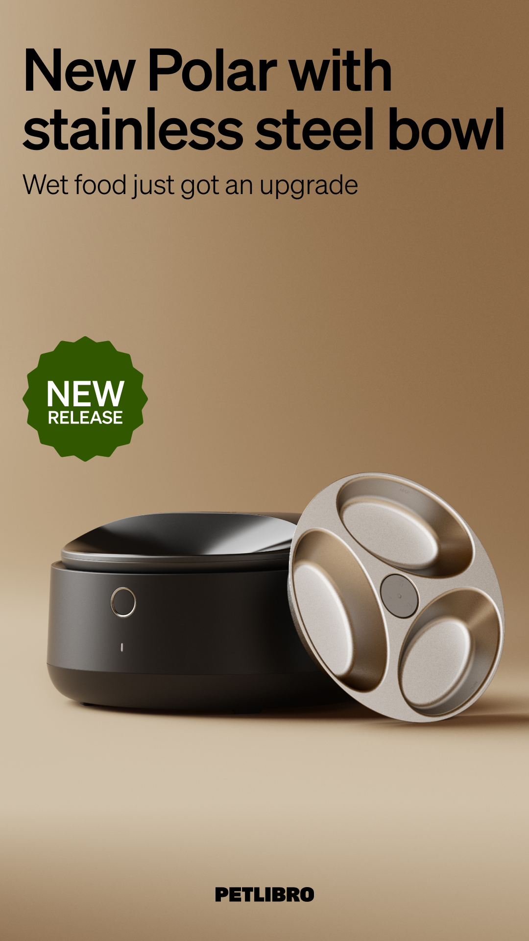 ☑️ You asked and we listened. Cat parents now have the option of a Polar Smart Wet Food Feeder with a stainless steel bowl. Enjoy the same great cooling technology and cat-friendly design, plus an antibacterial, dishwash