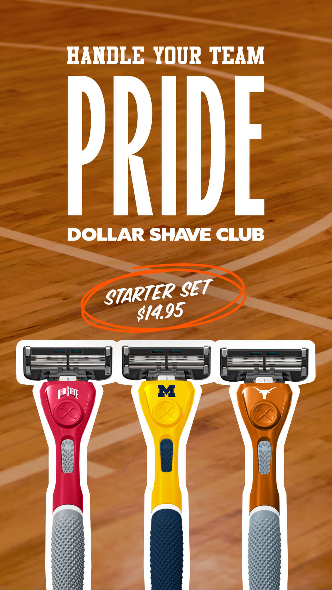 A blade so smooth, you might just look forward to shaving. Now with limited-edition college razor handles.