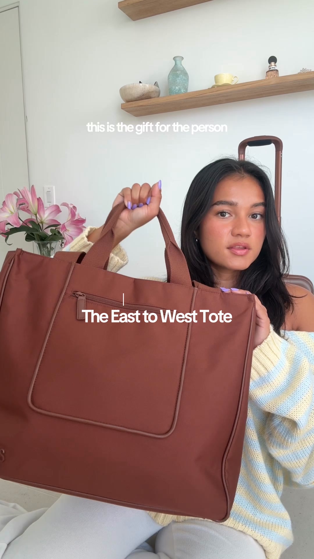 The East to West Tote — Looks good, carries everything. From slow mornings to late nights.