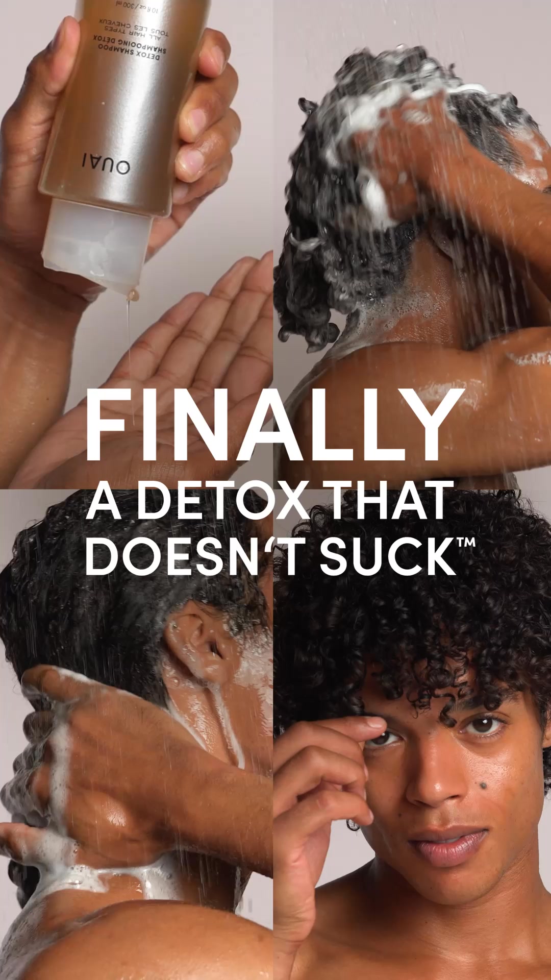 Need a reset? Our best-selling Detox Shampoo is safe for all hair types & deeply cleanses a-OUAI dirt, oil & buildup.