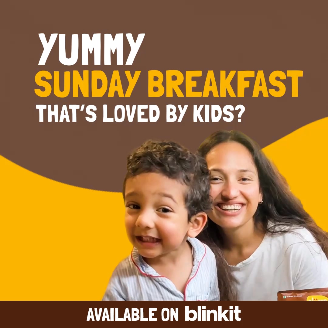 Pancake could be of any shape- an octopus, a starfish, or even a whole sea with yummy Millet Pancake Mixes. Try them now with your child 💛🥞