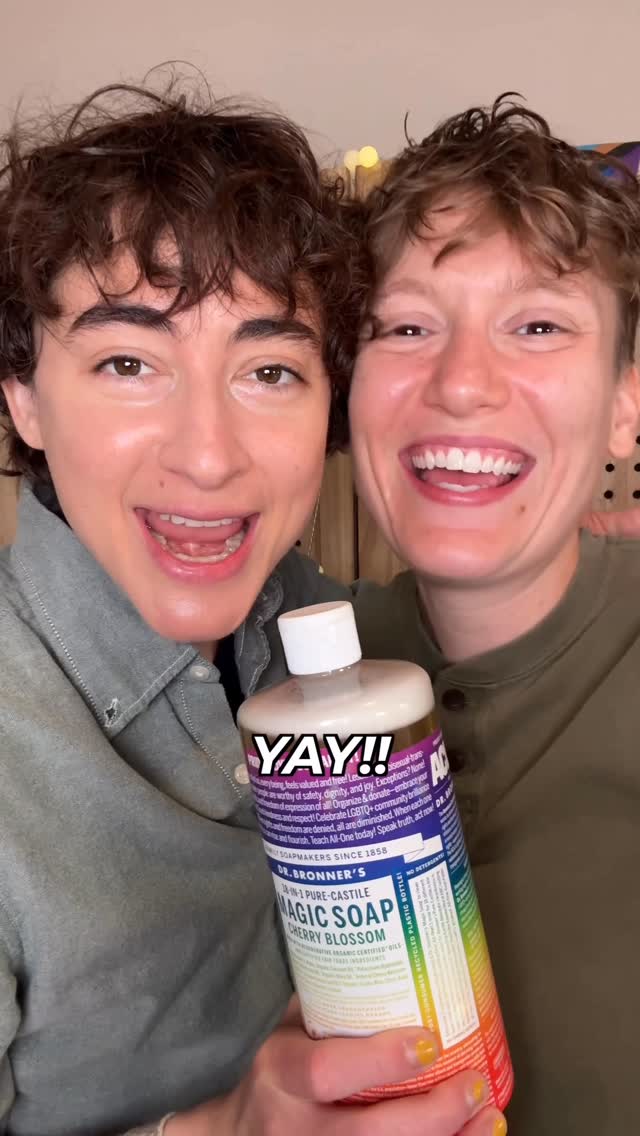 🏳️‍🌈 when two nonbinary people get married...

As LGBTQ+ communities face political attacks and discrimination, Dr. Bronner’s is showing up for us this Pride Month! 🏳️‍🌈❤️

They've committed to donate $100,000 annually t