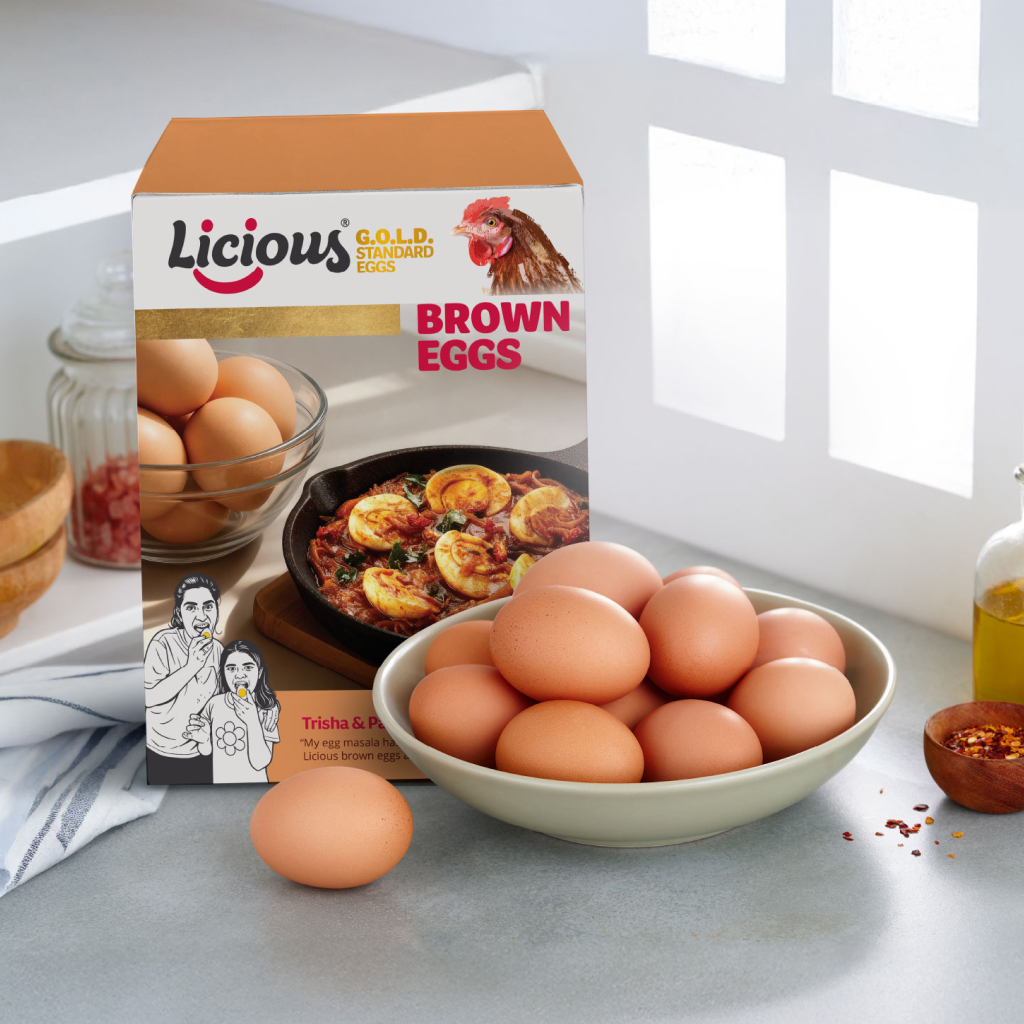 Wake up to a protein-packed day! 
Licious Eggs: Fresh from the farm, safe & rich in nutrition.
Get 20% OFF + Free Delivery with code 20FLAT. Order now and crack open the goodness!