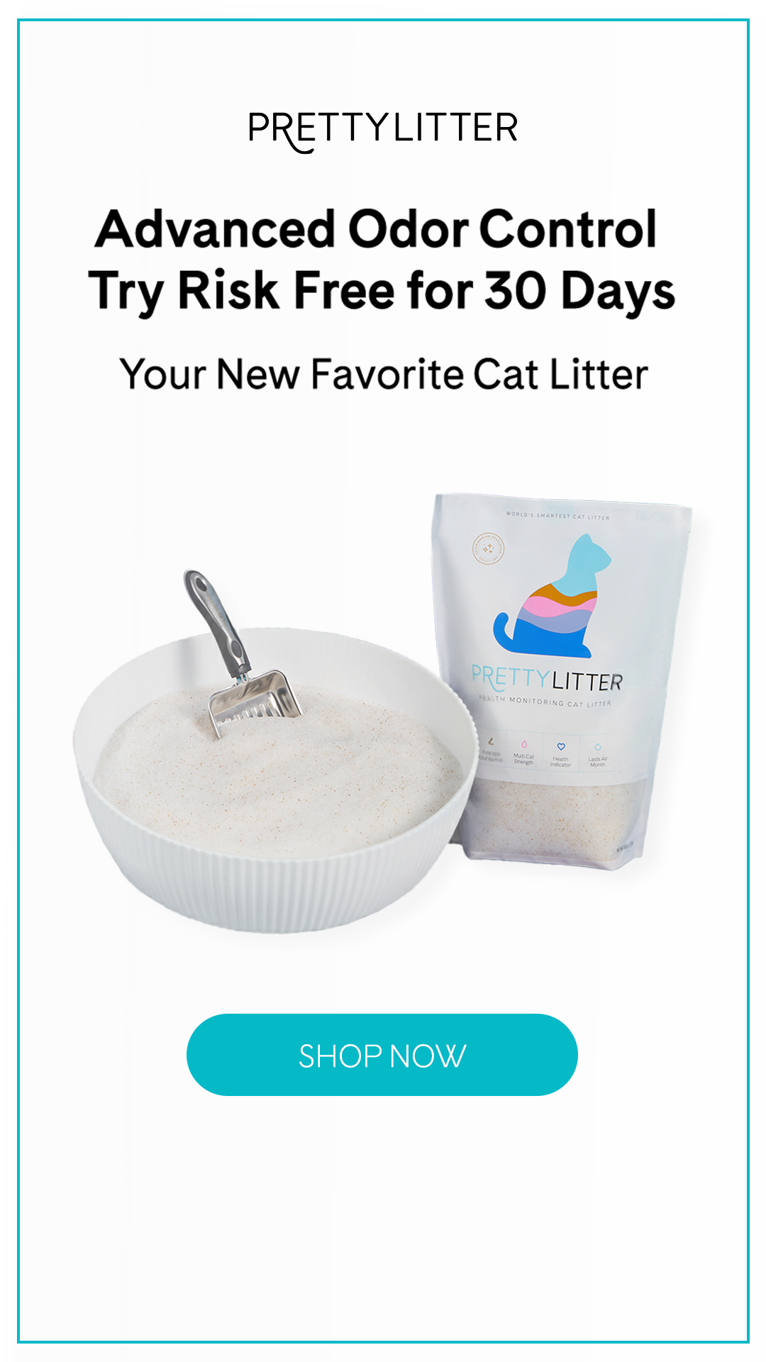 Get odor-controlling cat litter AND a health-monitoring cat litter all in one! PrettyLitter changes color to indicate potential health issues, making cat care less of a mystery while giving you some peace of mind.