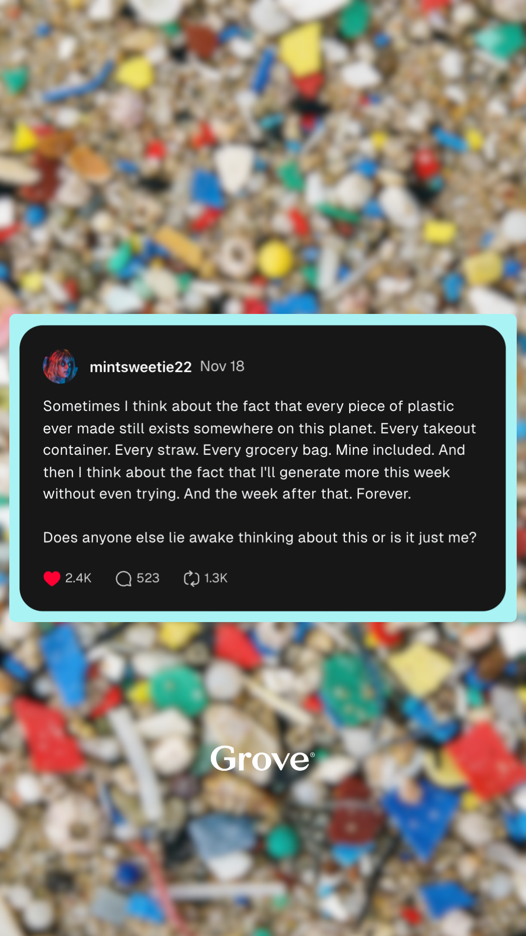 Plastic isn’t just an environmental issue, it’s a human health one. 👀
Repeated, low-level exposure happens through the products we use every day.  Grove makes it easier to reduce where it adds up most.