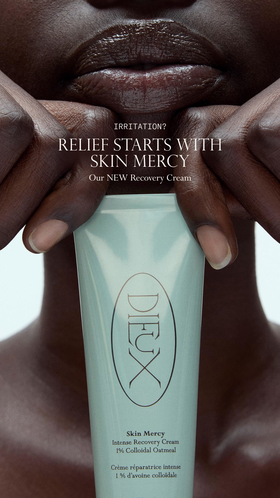 Meet Skin Mercy: A gentle recovery cream with 1% colloidal oatmeal.