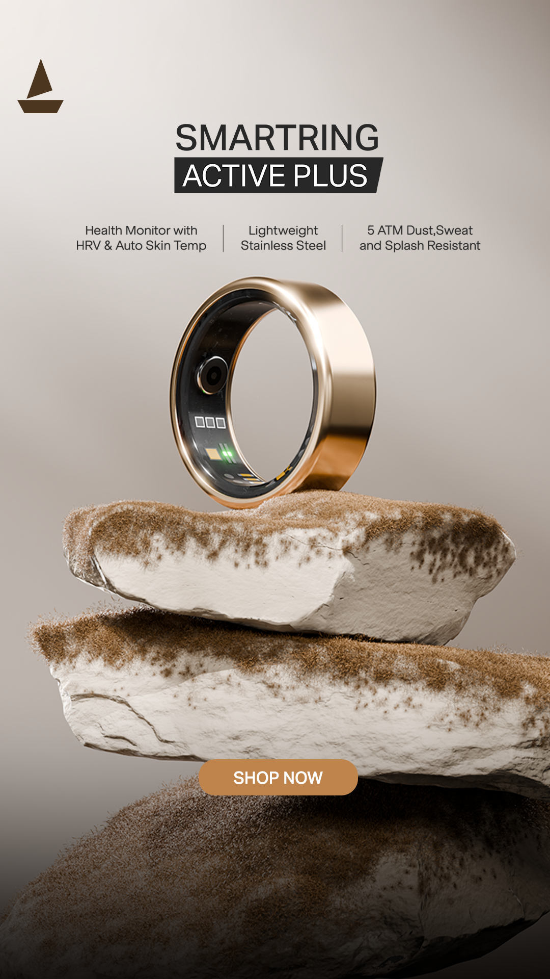 Track wellness insights in a smarter way with the boAt Smart Ring Active Plus. Monitor sleep, HRV, SpO2 and stress in a sleek ring built for everyday health tracking.
