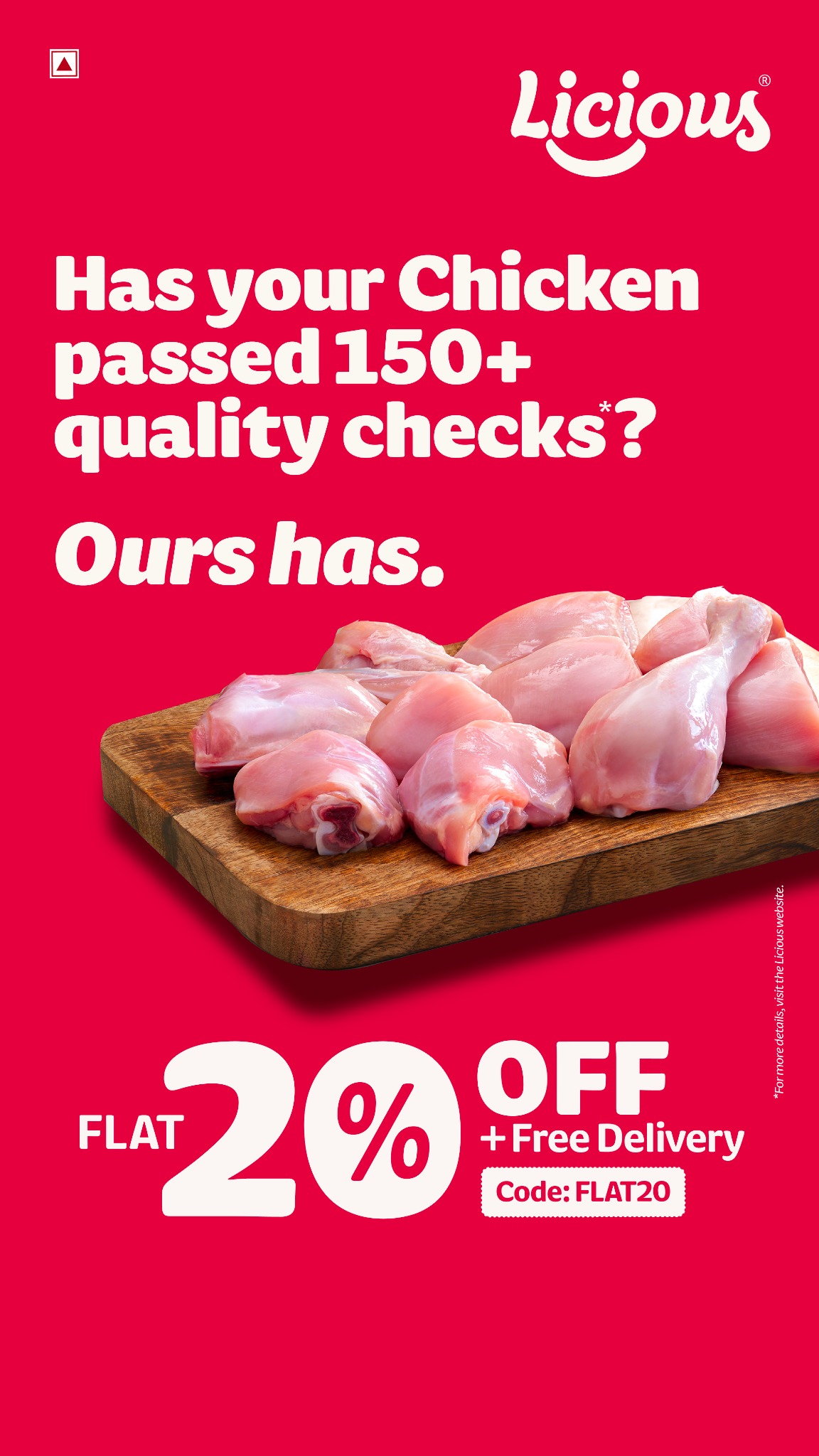 Try Licious Chicken that has no antibiotic residue & hormones for your everyday curries.