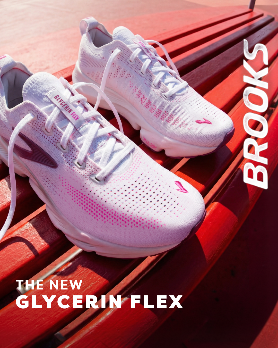 The new Glycerin Flex has a strategically segmented midsole that works as an extension of your body, made to move with you.