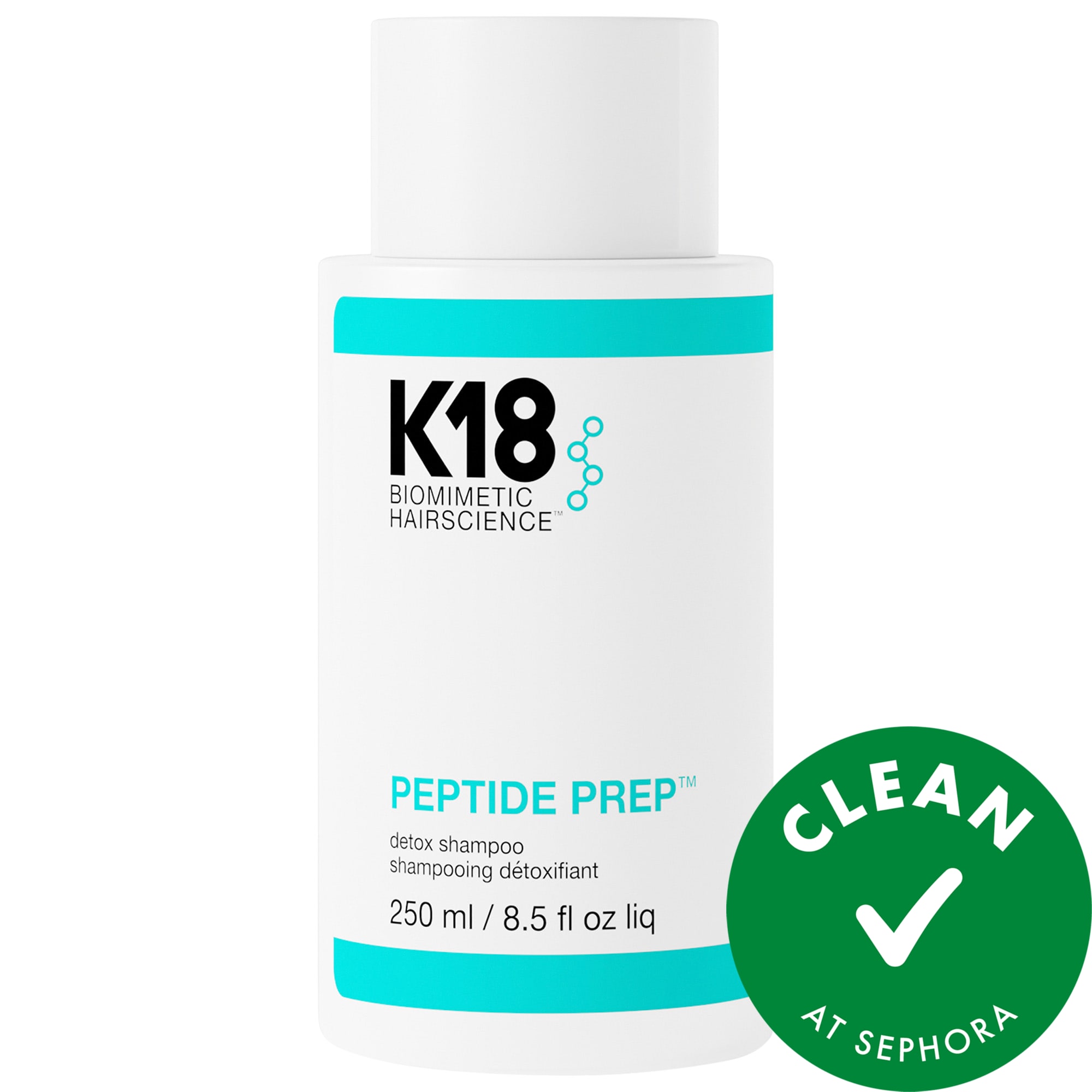 K18 Biomimetic Hairscience PEPTIDE PREP™ Clarifying Detox Shampoo 8.5 oz / 250 mL