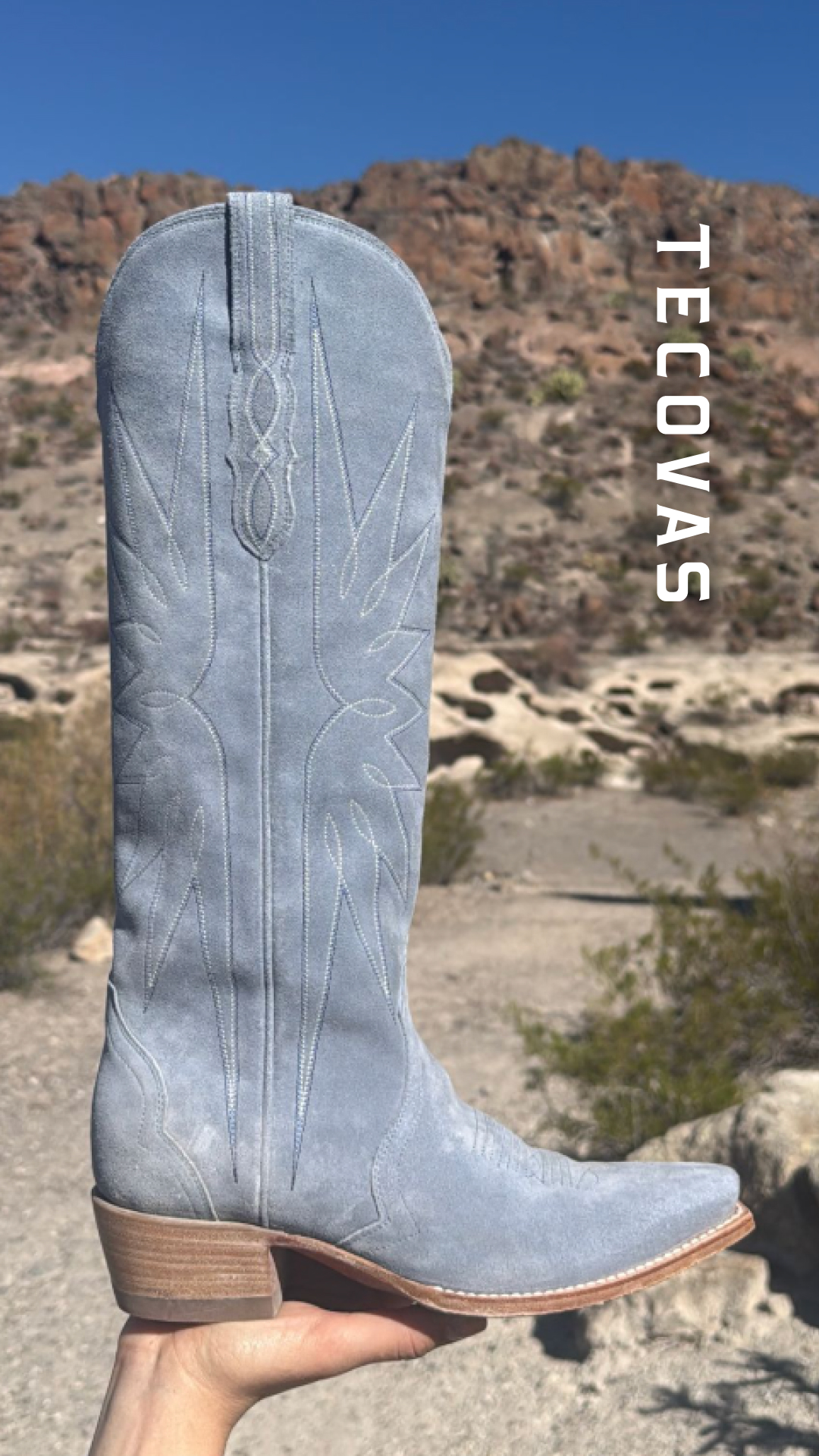 Has never been softer, a NEW Loretta in Chambray suede.