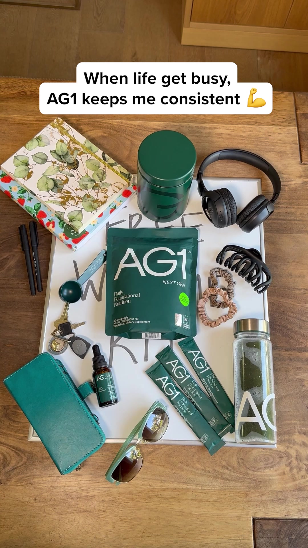 🚨 FREE Welcome Kit Alert! 🚨
Start AG1 Next Gen today and get 3 Travel Packs, Vitamin D3 + K2 Drops, and a Canister + Shaker — all FREE**

This time of year, I’m always on the go — airports, kids’ activities, late nights.