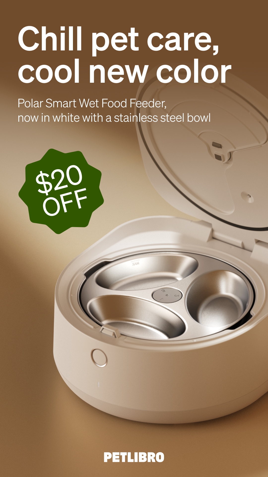 🎉 Save $20 on the new Polar Smart Wet Food Feeder with Stainless Steel Bowl. Take all the fuss out of wet food with Polar, where mealtimes are always covered, connected, and cat-approved. So you can just fill and chill.