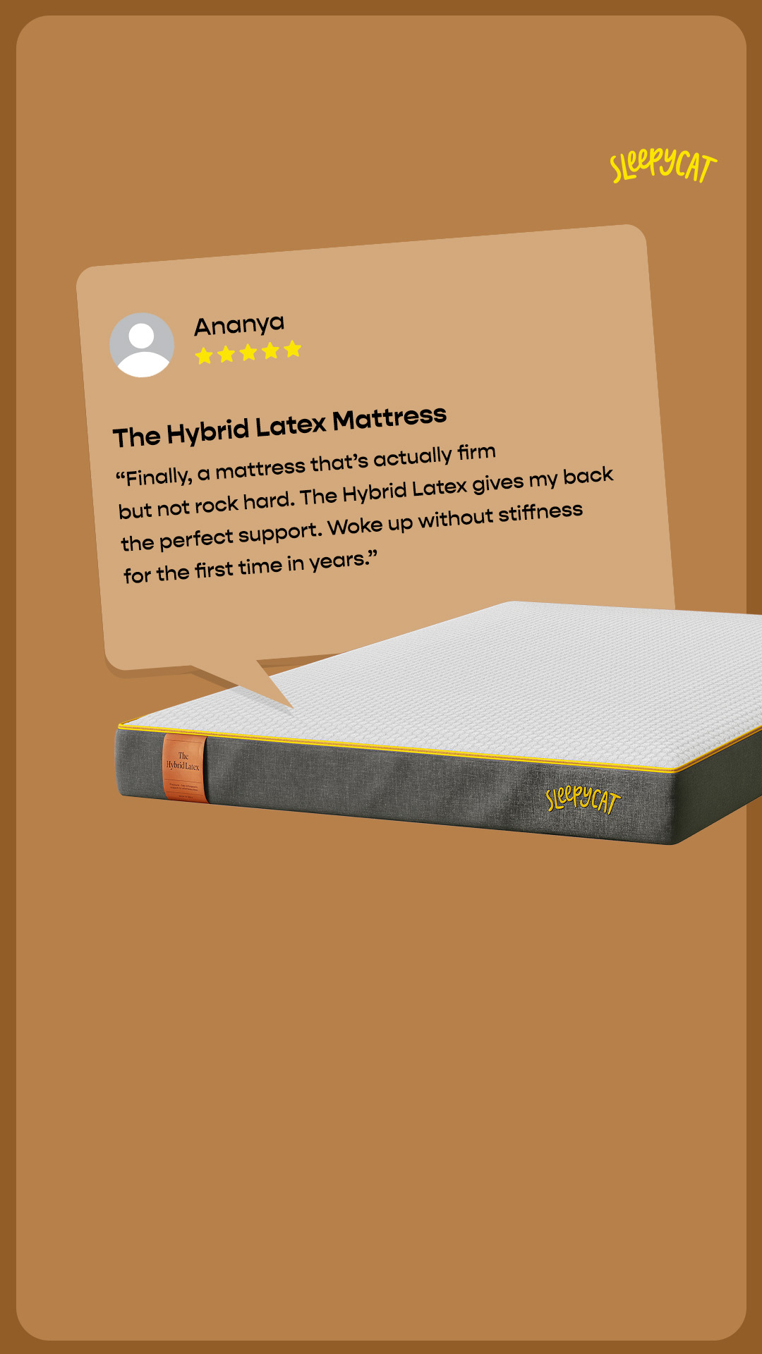 India's #1 Latex Mattress, our Hybrid Latex is a league apart in tackling orthopedic issues. Recommended for those suffering from back pain & looking for a firm & responsive sleeping surface. Bring home the rest of your 