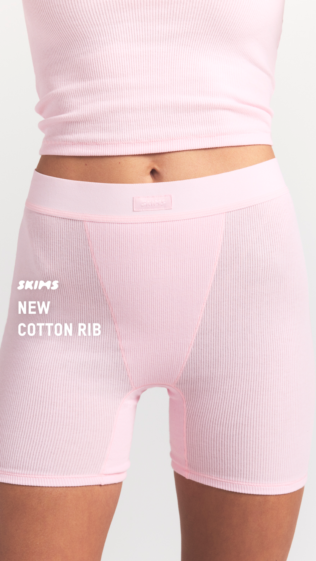 Our most-tagged cotton in a new shade. Shop Cherry Blossom in our iconic Cotton Rib!