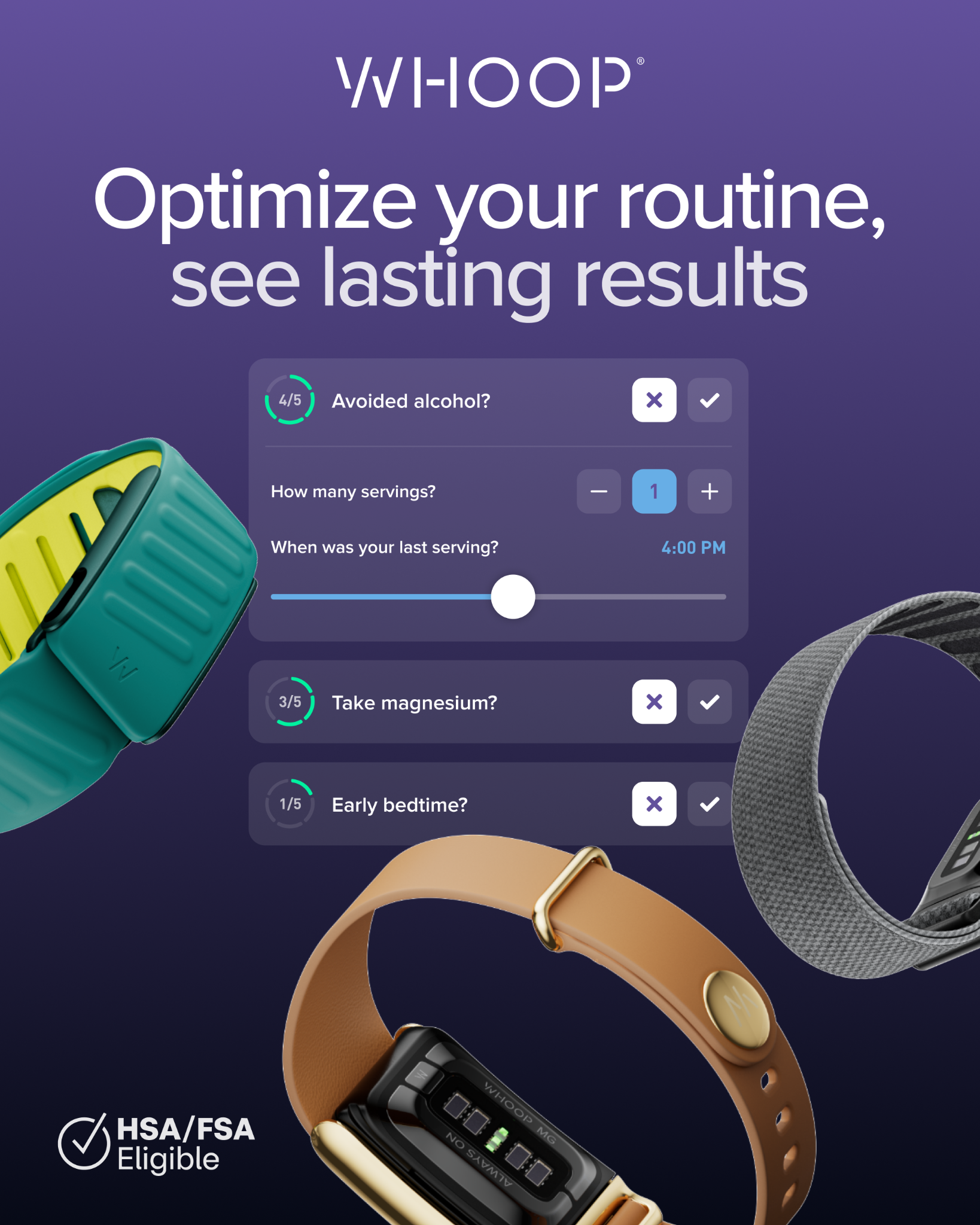 WHOOP gives you a clear view of your sleep, fitness, and long-term health so you can live better for longer.