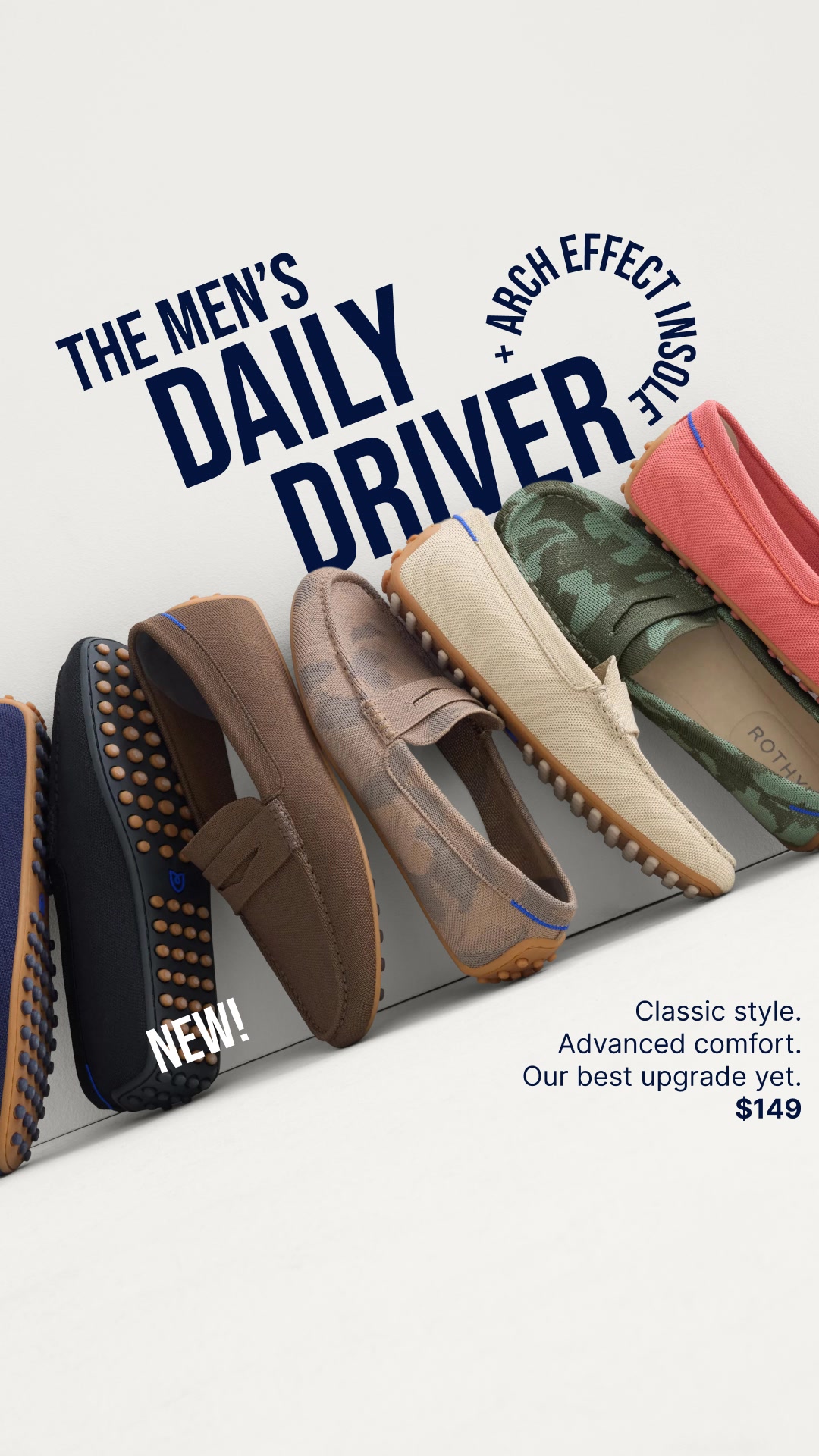 Engineered for everyday wear, dialed in for real comfort. The Daily Driver, now done right for him.