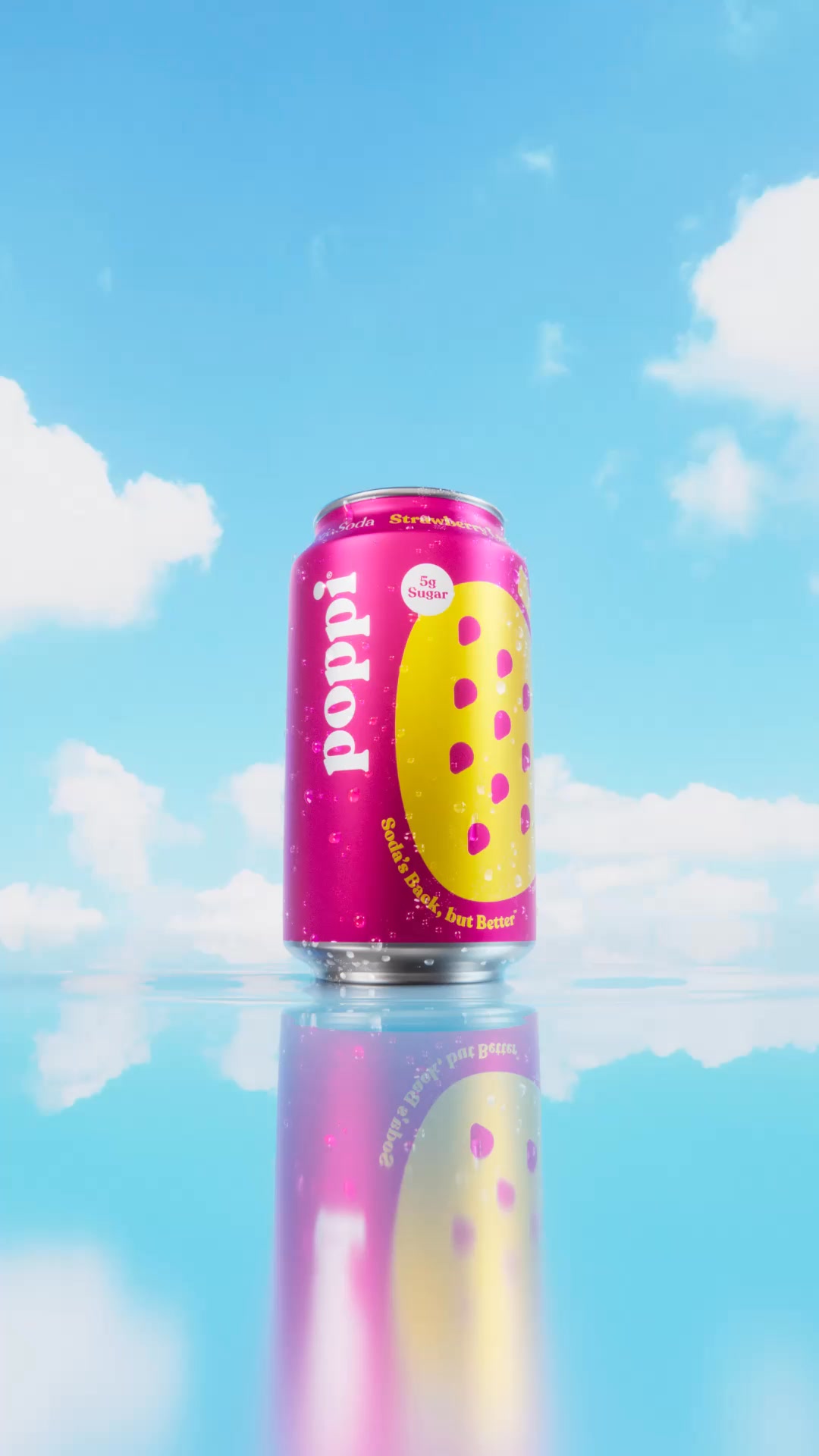 make refreshing intentions with poppi 😌 we're a bubbly, bold, better for you soda that gives you the iconic fizzy flavor you can't resist with five grams of sugar and ingredients you can love 🥤🫧