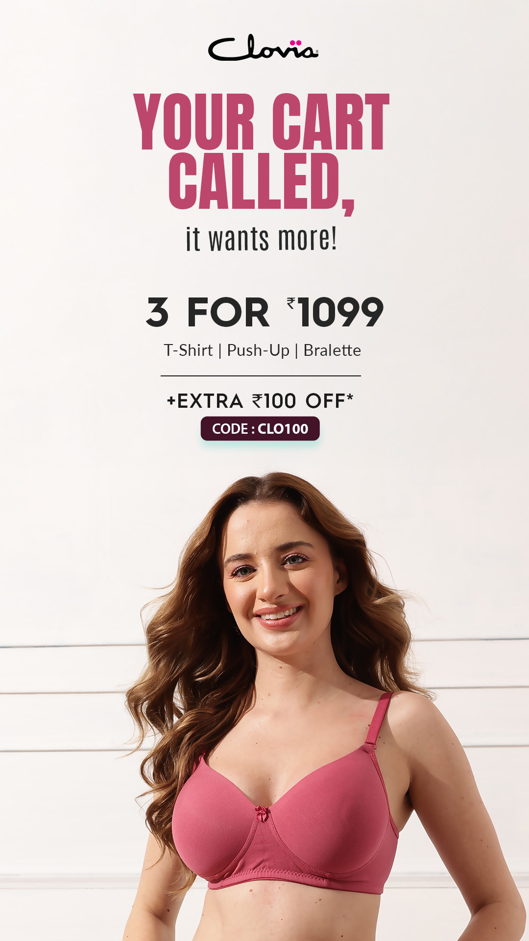 Get 3 Comfy Padded Bras at 1099