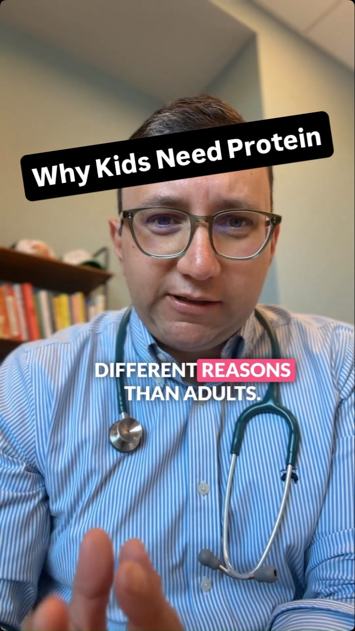 Kids need protein for completely different reasons than adults. 🧠

Adults: maintaining muscle, bone strength, aging.

Kids: literally building their brain.

Here’s what protein actually does for your kid:

🎯 Fuels the ne
