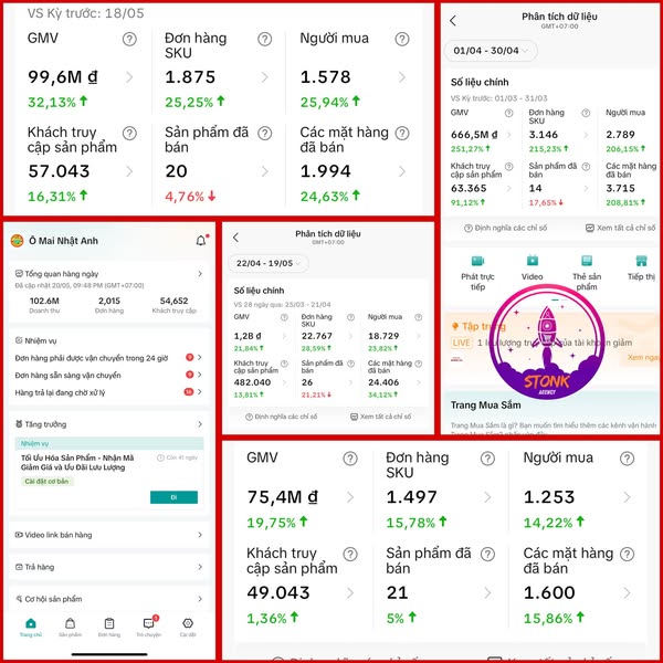 🔥📈 Những con số biết nói từ các shop đang hợp tác cùng STONK AGENCY 
Loạt shop đối tác đã gặt hái doanh thu ấn tượng khi sử dụng dịch vụ vận hành sàn TikTok Shop của Stonk Agency:

✅ Tăng trưởng thật – không màu mè – khô