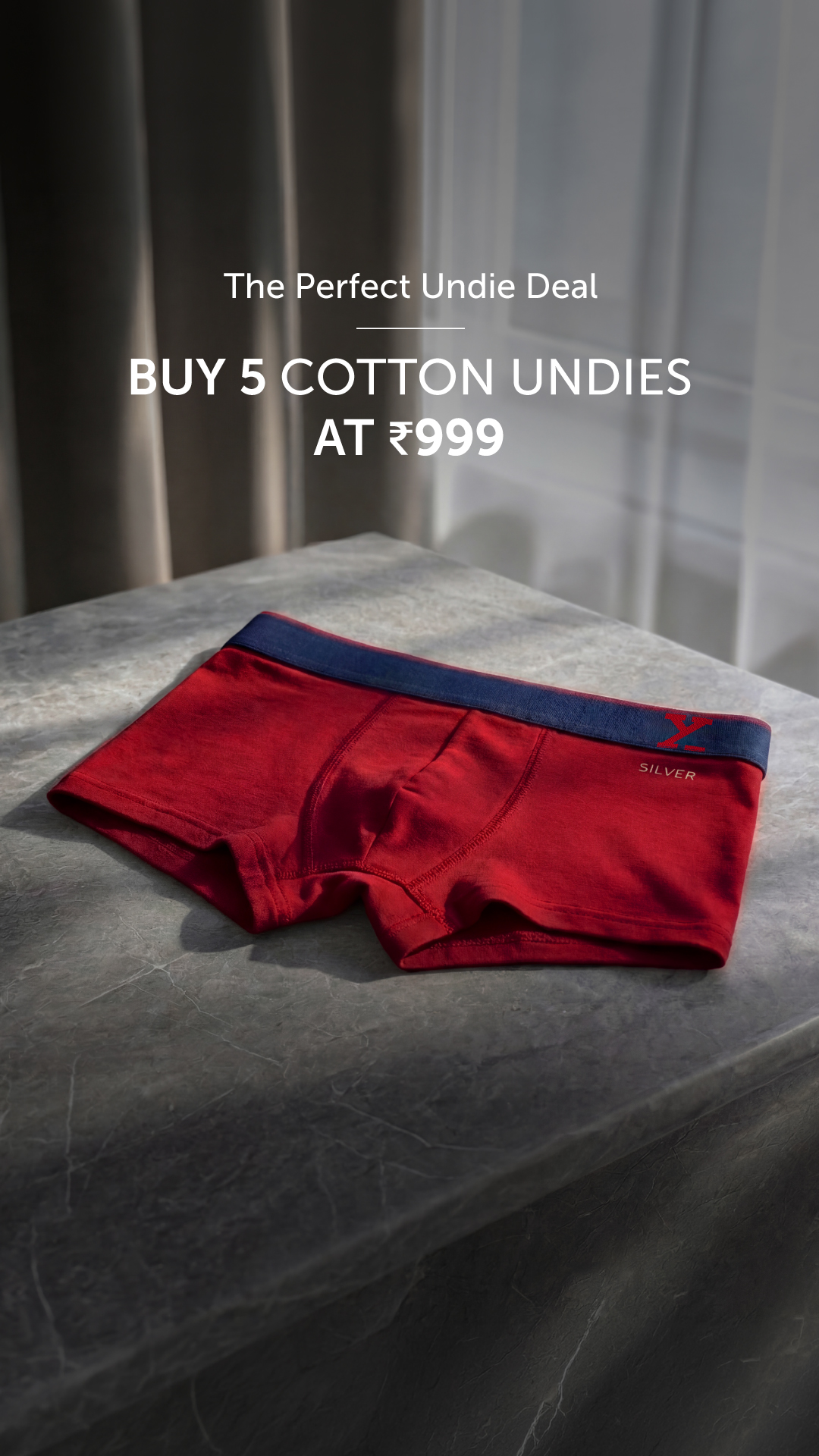 Ditch the basics! 
Say hello to undies that deliver comfort you can REALLY feel!
Get 5 for just ₹999
Shop now and upgrade your comfort game!